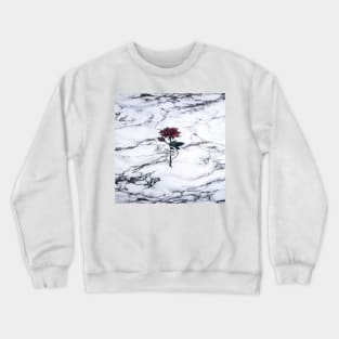 White Minimal Marble Pattern Crewneck Sweatshirt